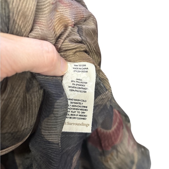 Soft Surroundings Tea Gardens Topper Cardigan Floral Bird Drape Jacket - 2XL - Picture 6 of 7